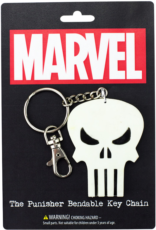 Marvel Comics 3-Inch Bendable Keychain - The Punisher Skull