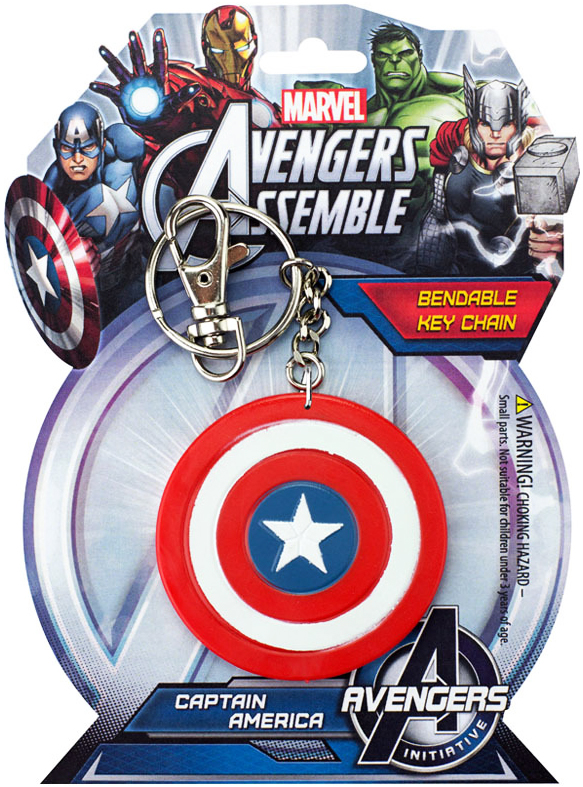 Marvel Comics 3-Inch Bendable Keychain - Captain America Shield