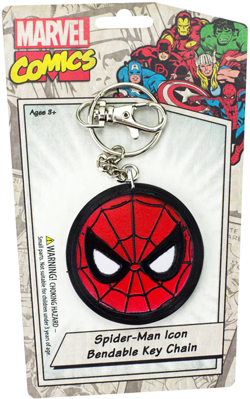 Marvel Comics 3-Inch Bendable Keychain - Spider-Man Icon