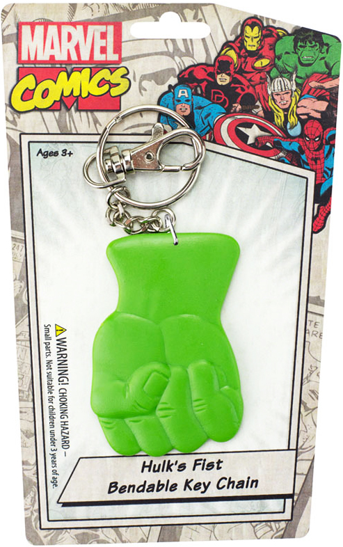 Marvel Comics 3-Inch Bendable Keychain - Hulks Fist