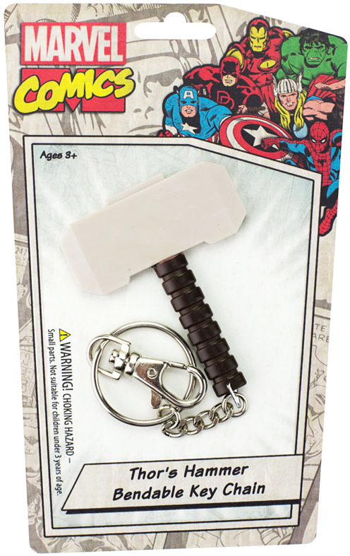Marvel Comics 3-Inch Bendable Keychain - Thors Hammer