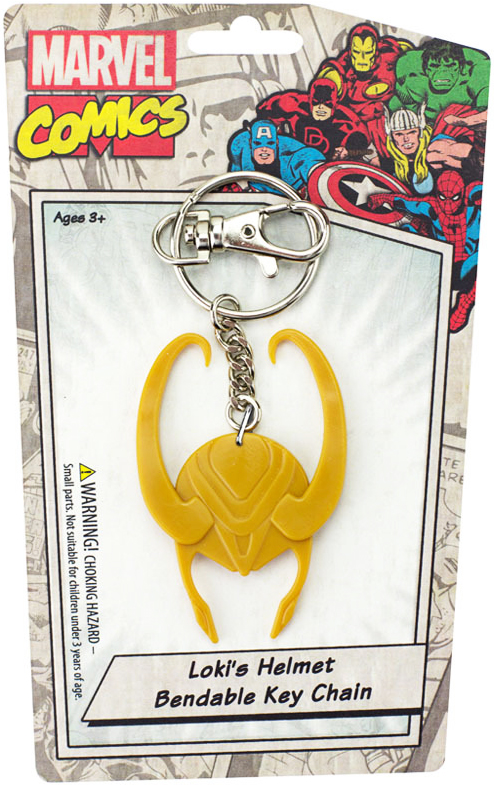 Marvel Comics 3-Inch Bendable Keychain - Lokis Helmet