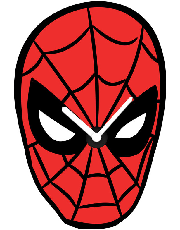 Marvel Comics Wobble Clock - Spider-Mans Face