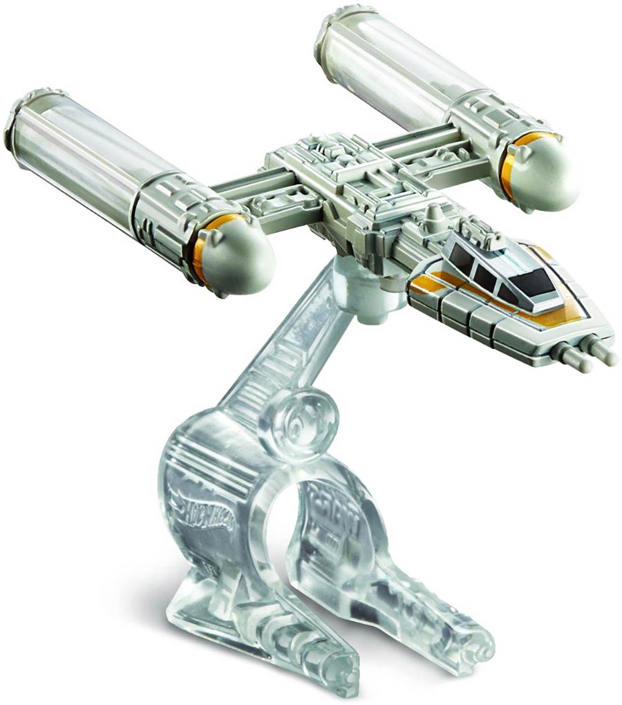 Hot Wheels Star Wars Starship Vehicle - Y-Wing Fighter Gold Leader