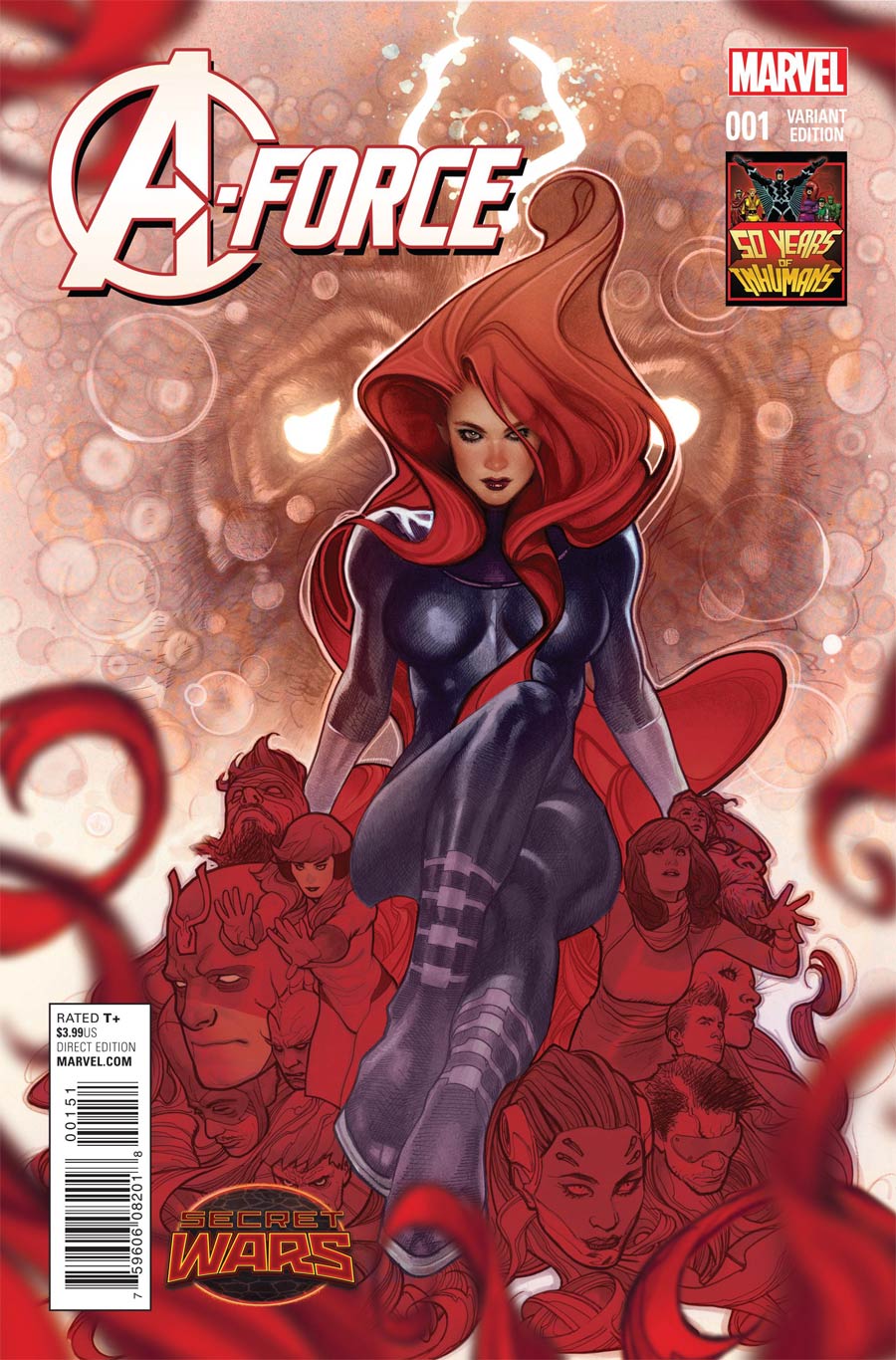 A-Force #1 Cover H Incentive Adam Hughes Inhumans 50th Anniversary Variant Cover (Secret Wars Warzones Tie-In)