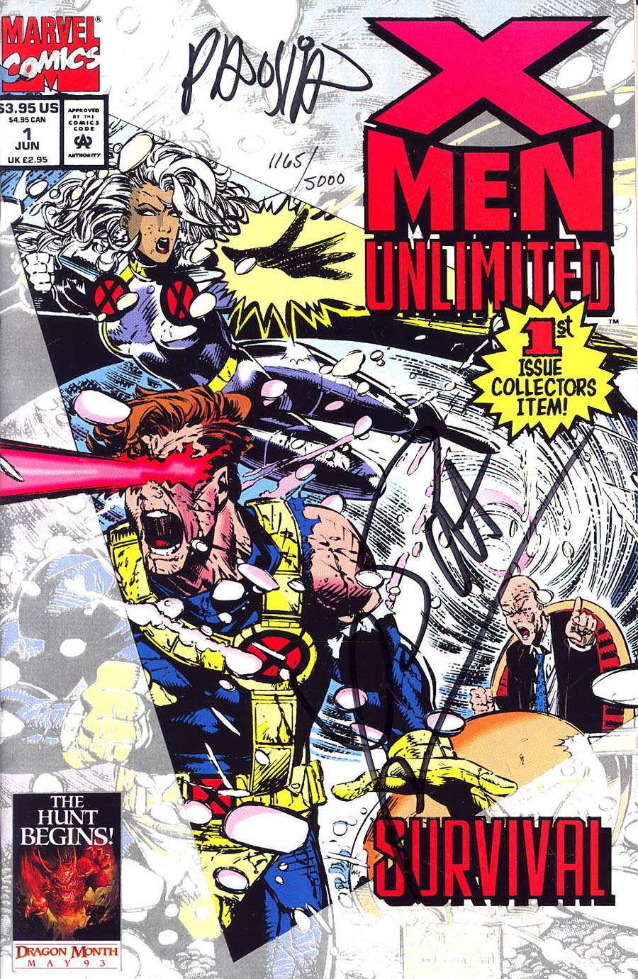 X-Men Unlimited #1 Cover B DF Signed Dan Panosian and Scott Lobdell