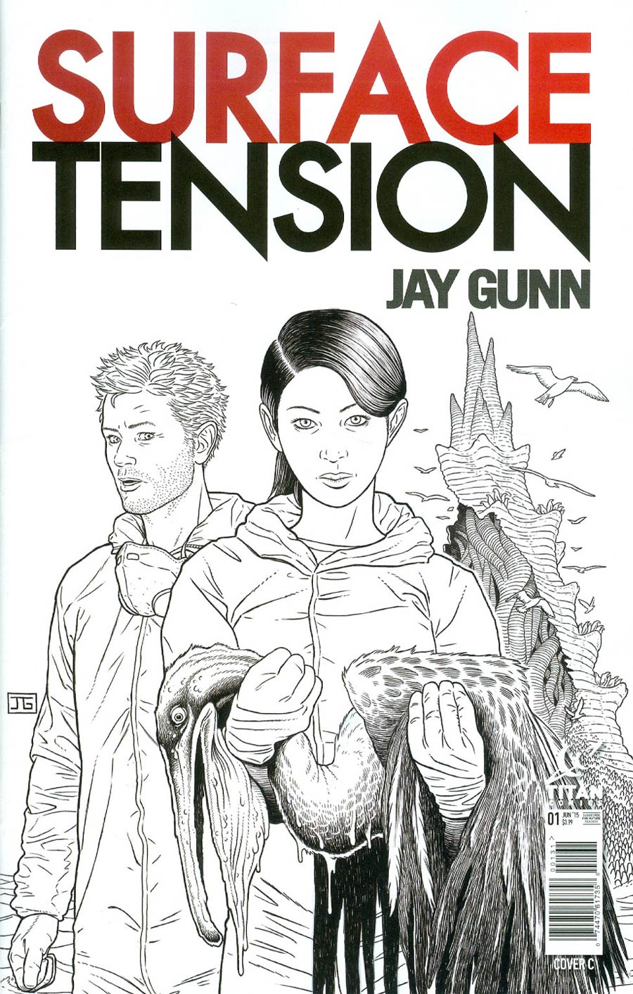 Surface Tension #1 Cover C Incentive Jay Gunn Black & White Cover