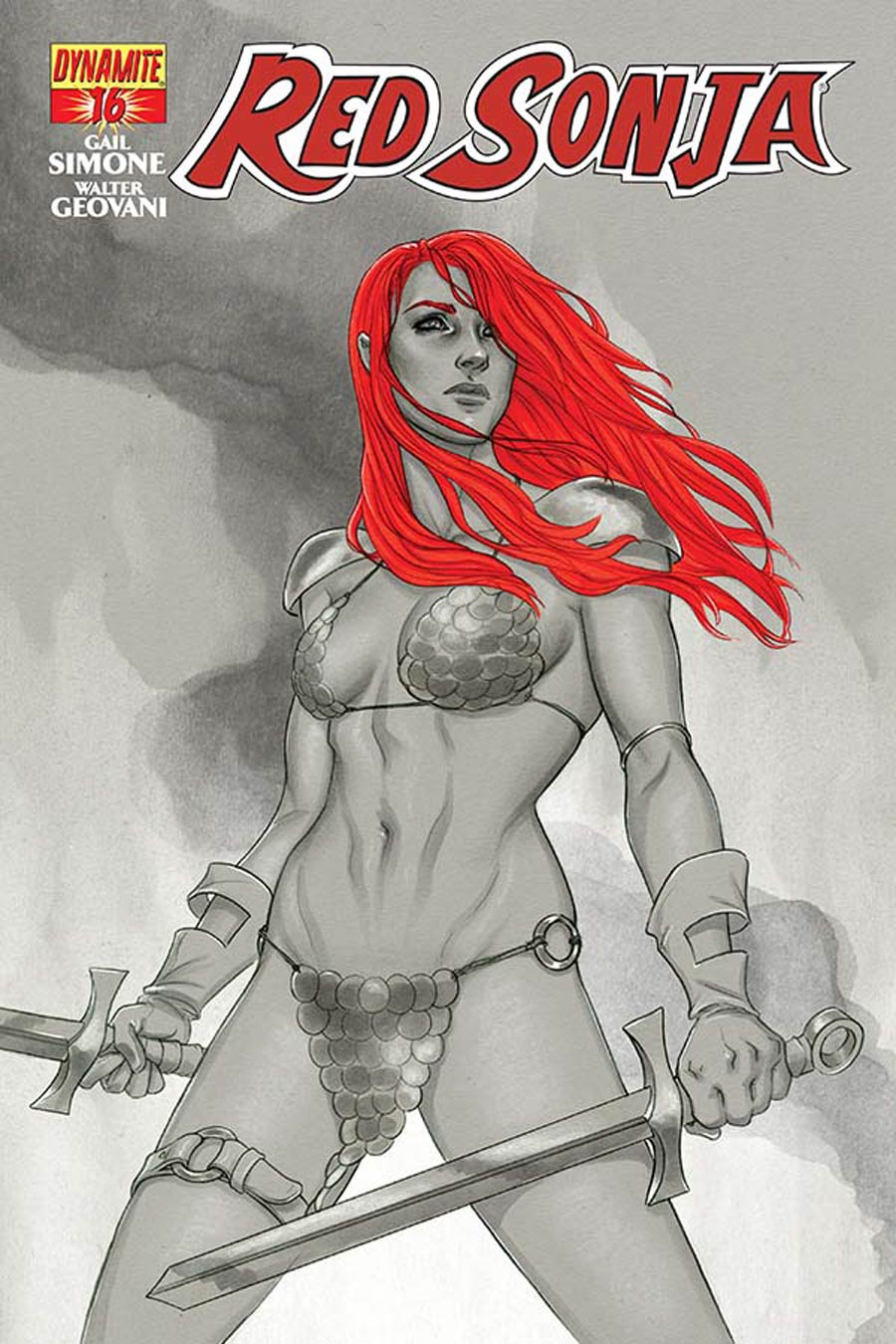 Red Sonja Vol 5 #16 Cover D Incentive Jenny Frison Black & White Cover