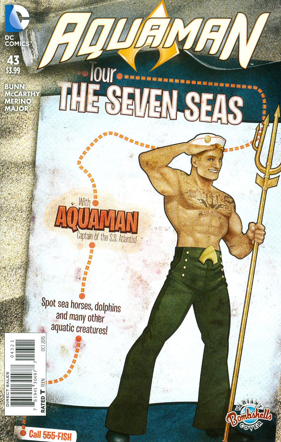 Aquaman Vol 5 #43 Cover B Variant Ant Lucia DC Bombshells Cover