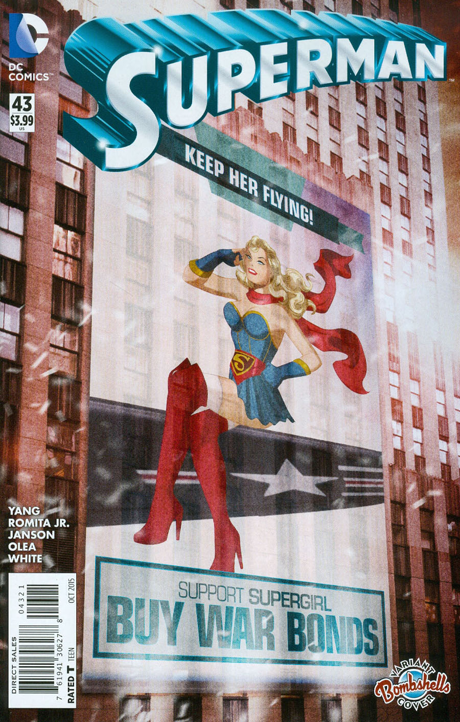 Superman Vol 4 #43 Cover B Variant Des Taylor DC Bombshells Cover