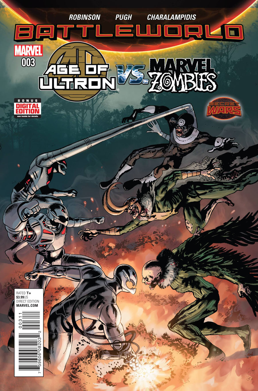 Age Of Ultron vs Marvel Zombies #3 Cover A Regular Steve Pugh Cover (Secret Wars Battleworld Tie-In)