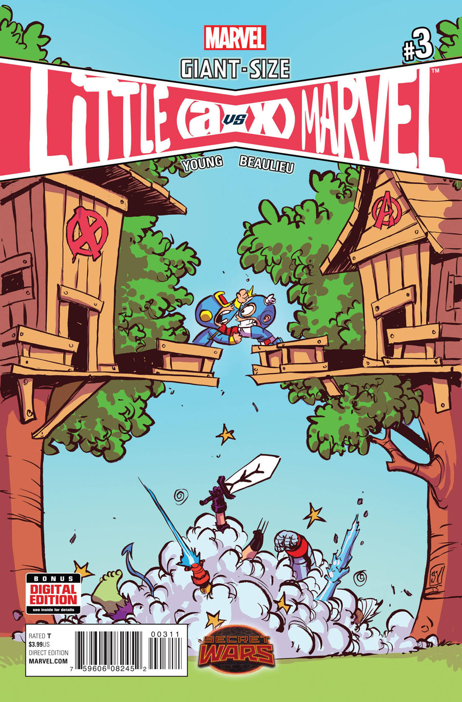 Giant-Size Little Marvel AvX #3 Cover A Regular Skottie Young Cover (Secret Wars Warzones Tie-In)