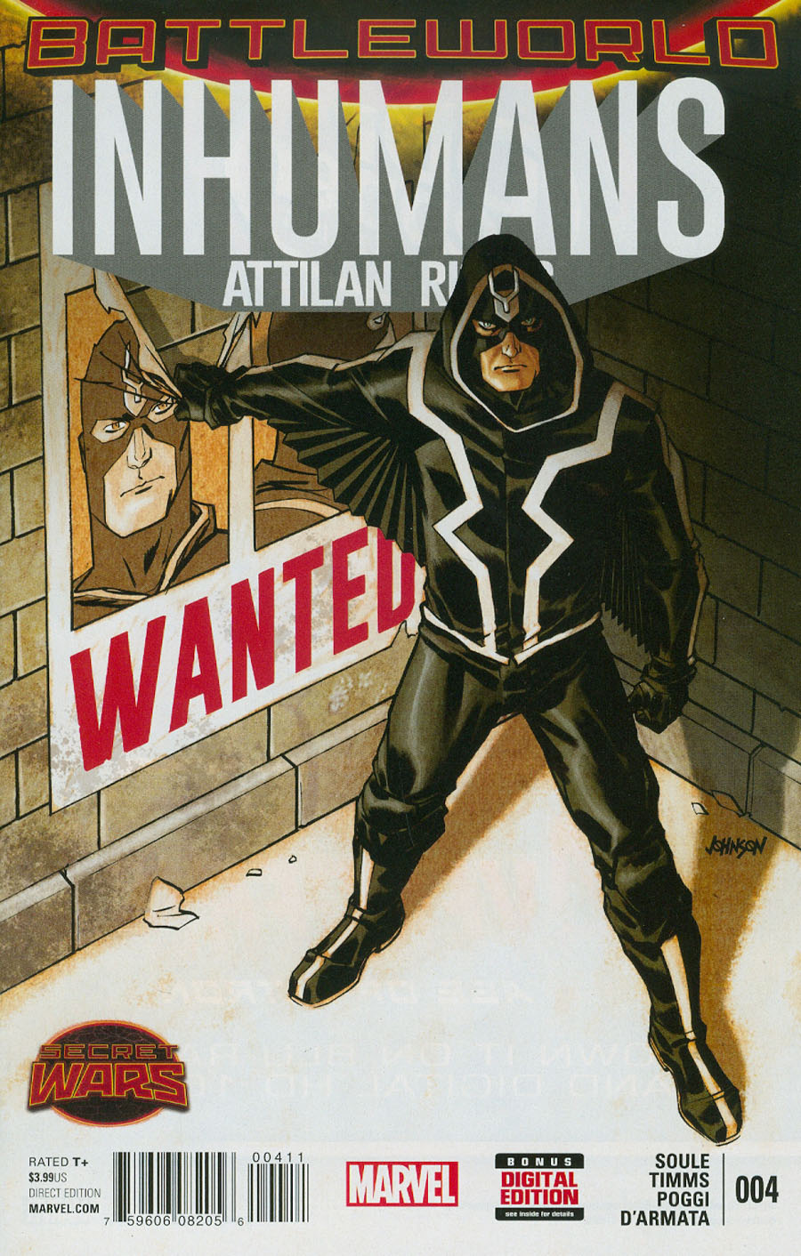 Inhumans Attilan Rising #4 Cover A Regular Dave Johnson Cover (Secret Wars Battleworld Tie-In)