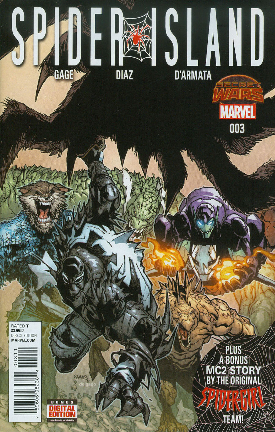 Spider-Island #3 Cover A Regular Humberto Ramos Cover (Secret Wars Warzones Tie-In)