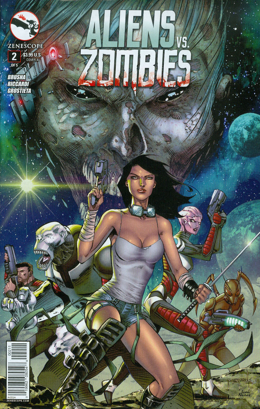 Aliens vs Zombies #2 Cover A Jason Metcalf