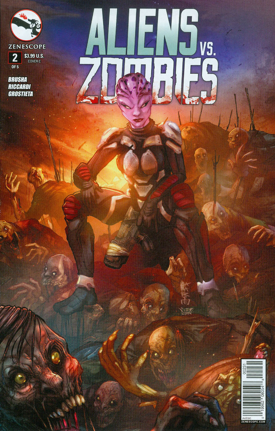 Aliens vs Zombies #2 Cover C Giuseppe Cafaro