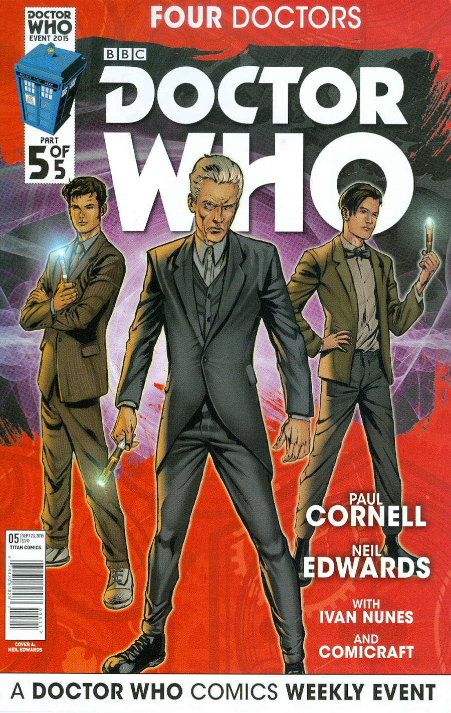 Doctor Who Event 2015 Four Doctors #5 Cover A Regular Neil Edwards Interlinking Doctor Cover