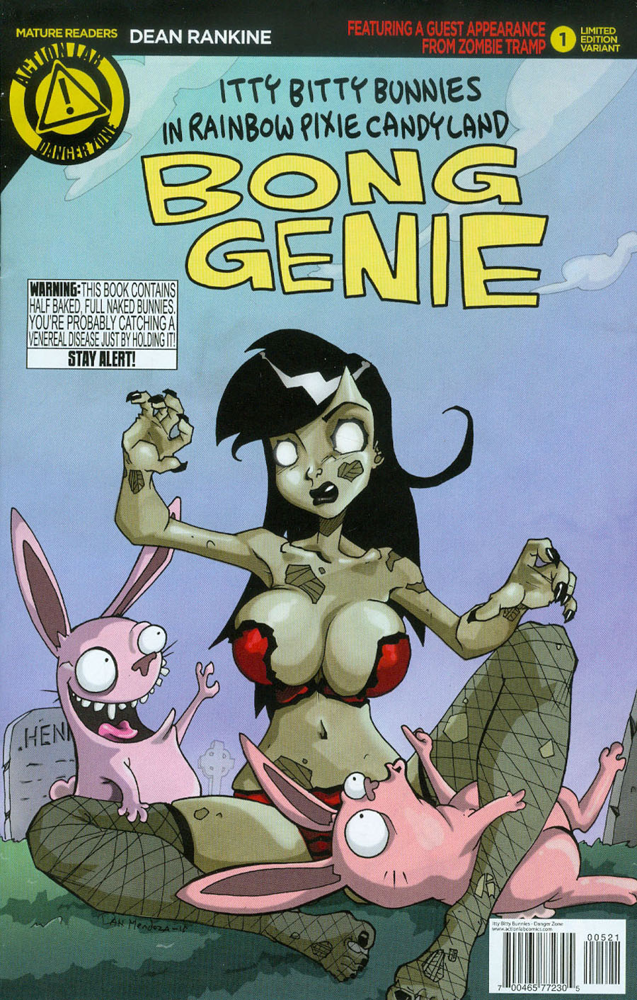 Itty Bitty Bunnies In Rainbow Pixie Candy Land Bong Genie #1 Cover B Variant Dan Mendoza Zombie Tramp Cover