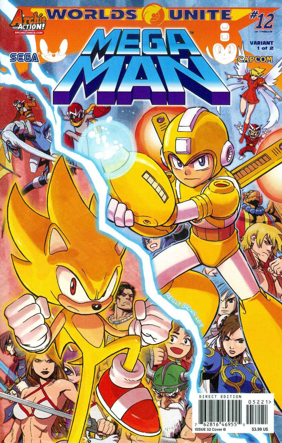 Mega Man Vol 2 #52 Cover B Variant Reilly Brown Cover (Worlds Unite Part 12)
