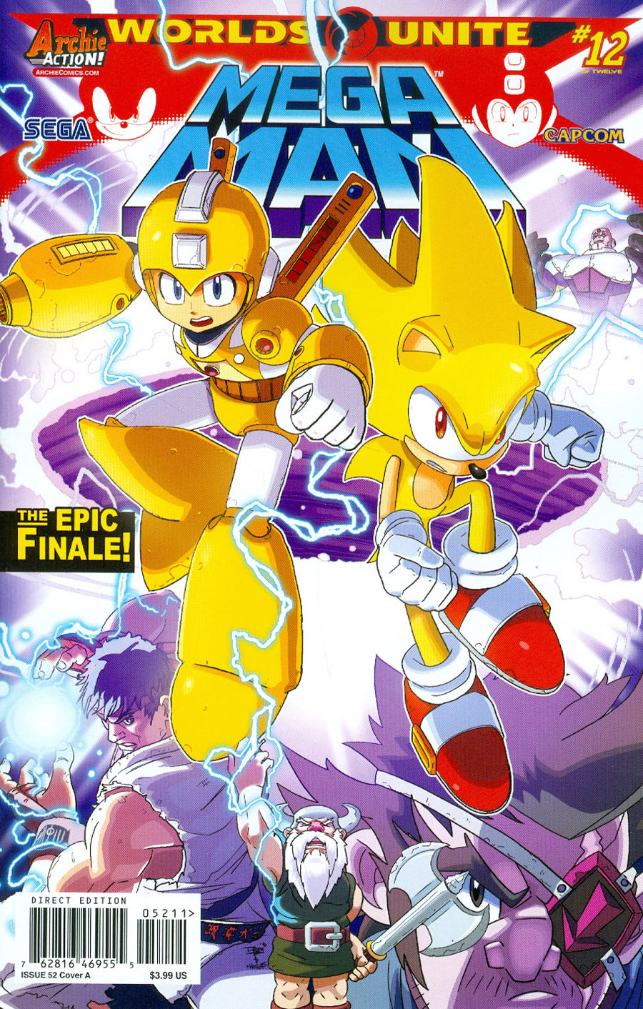 Mega Man Vol 2 #52 Cover A Regular T Rex Cover (Worlds Unite Part 12)