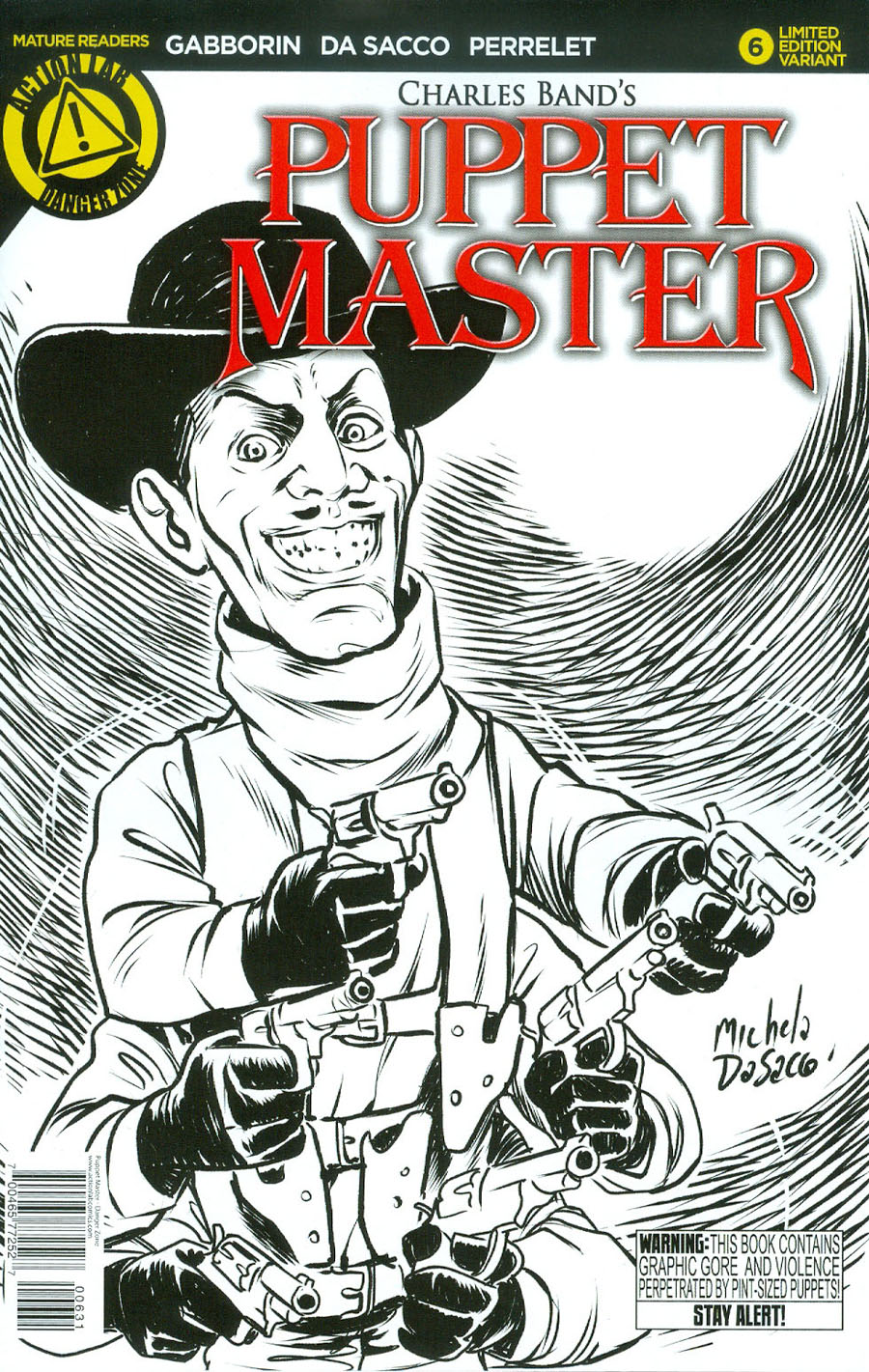 Puppet Master #6 Cover C Variant Six Shooter Sketch Cover