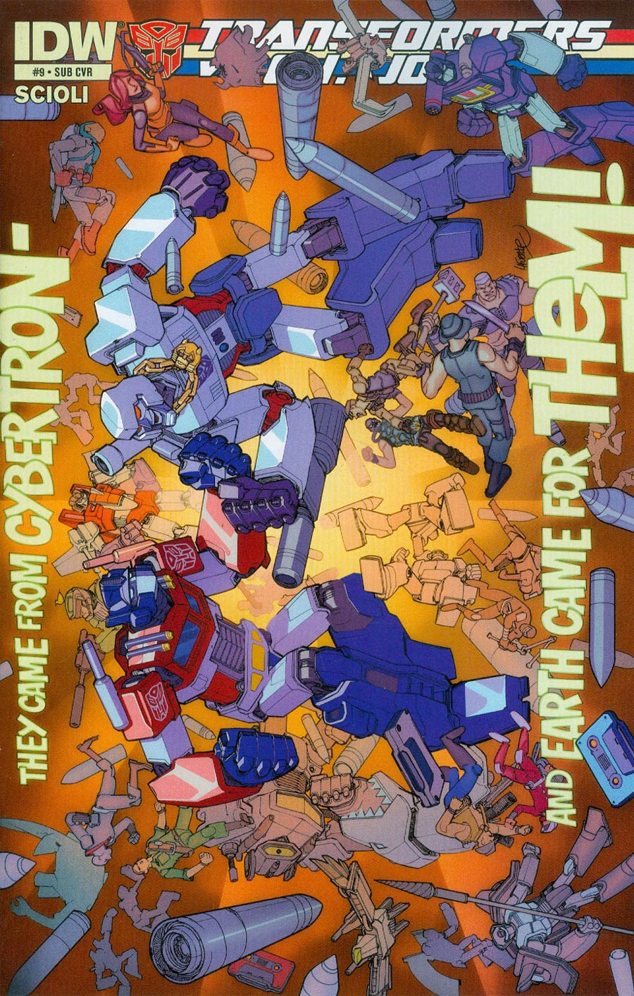 Transformers vs GI Joe #9 Cover B Variant David Lafuente Subscription Cover