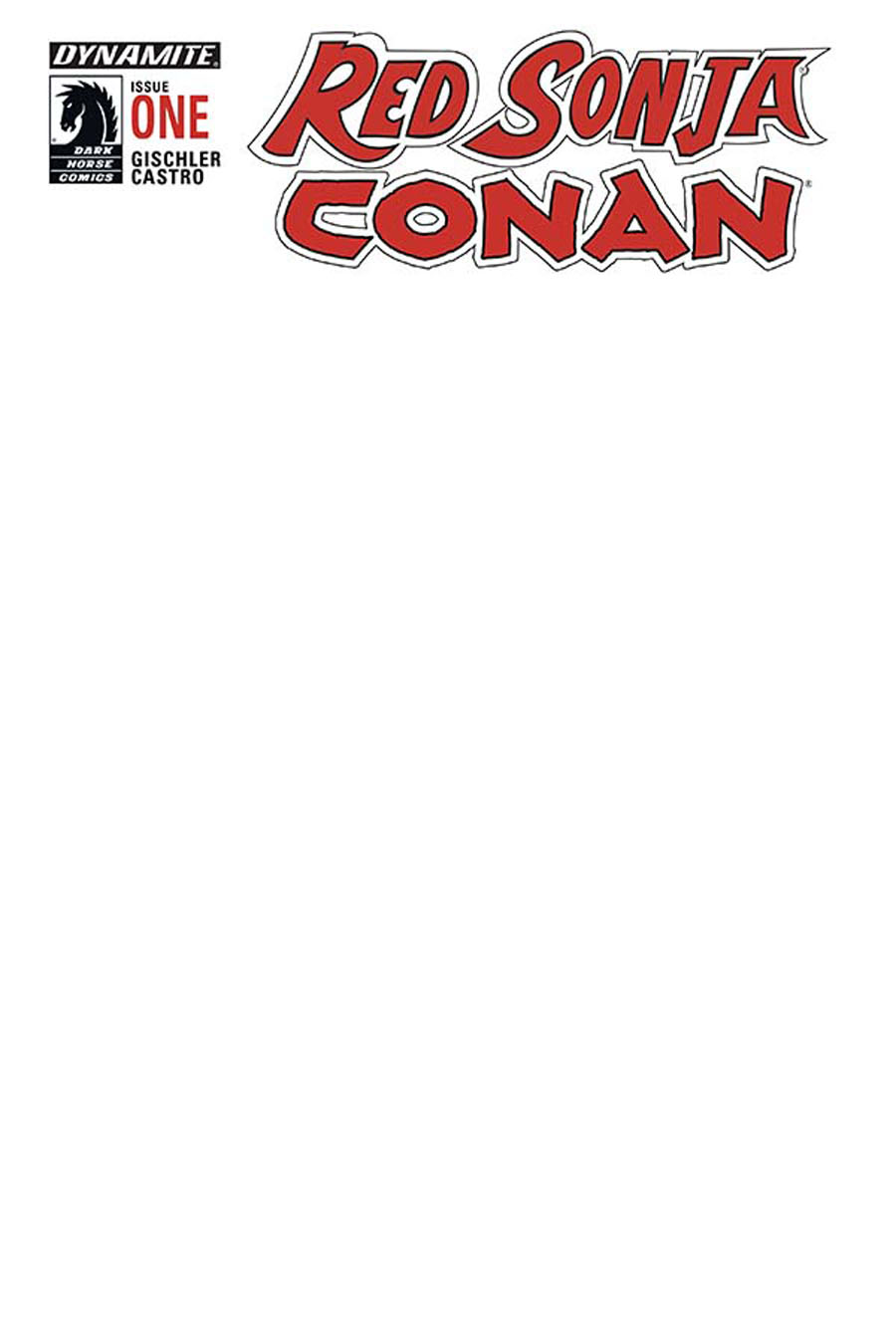 Red Sonja Conan #1 Cover D Variant Blank Authentix Cover