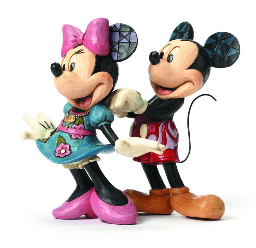Disney Traditions Mickey & Minnie Necklace Figurine