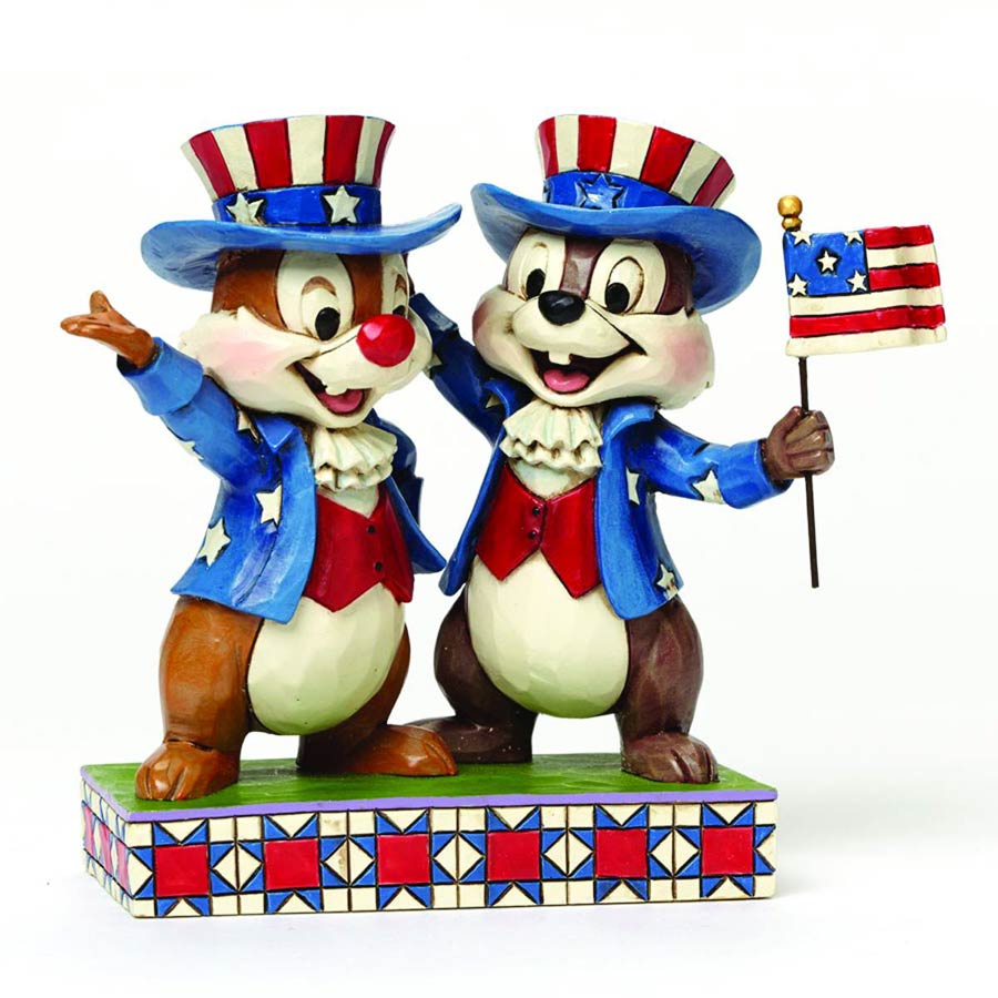 Disney Traditions Patriotic Chip & Dale Figurine