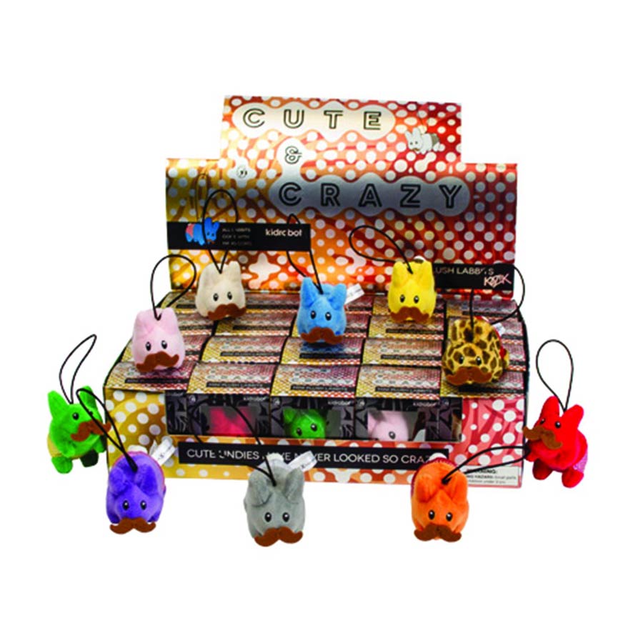 Cute & Crazy Happy Labbit Mini Plush Blind Mystery Box Display