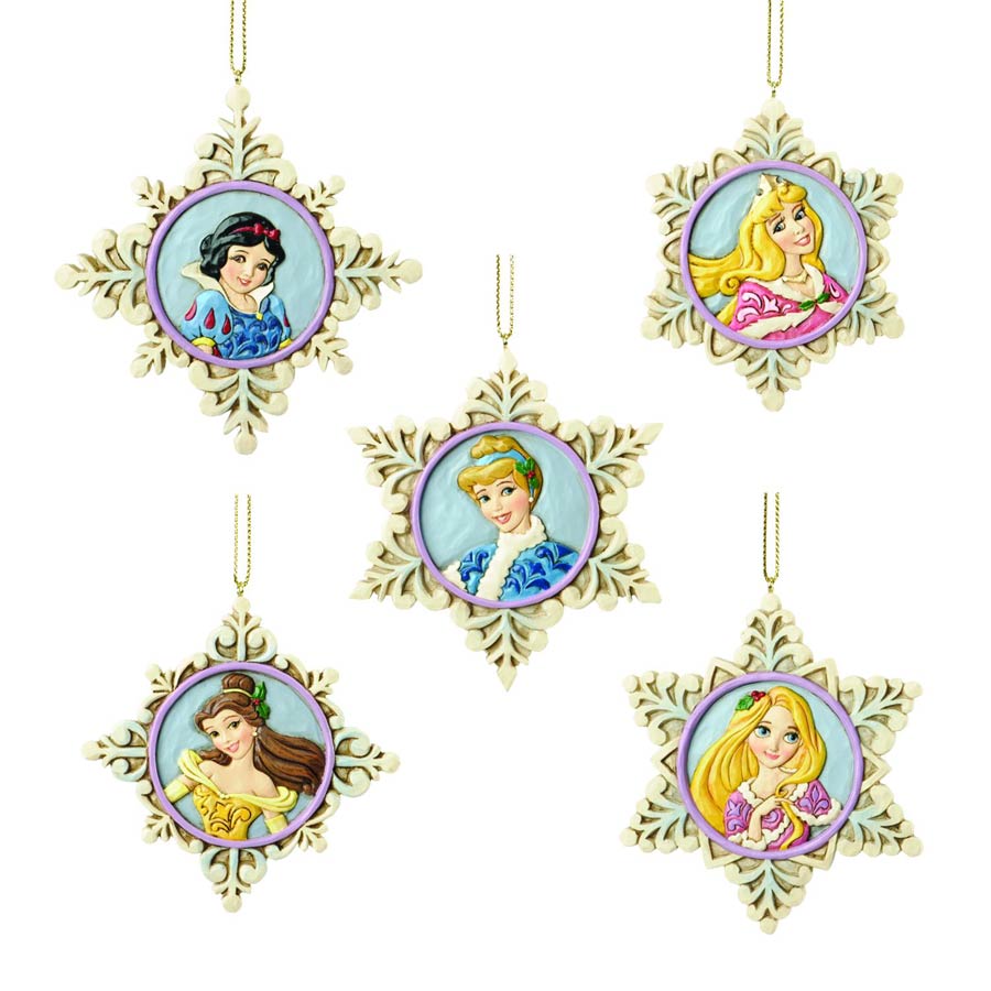 Disney Traditions Disney Princesses Snowflakes Ornament Set