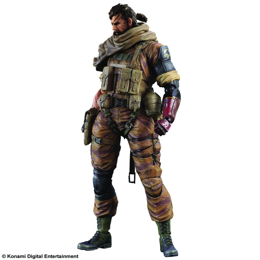 Metal Gear Solid V Phantom Pain Play Arts Kai Action Figure - Venom Snake Previews Exclusive Gold Tiger