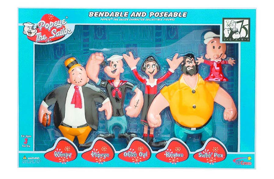 Popeye Retro Bendable Figure Box Set