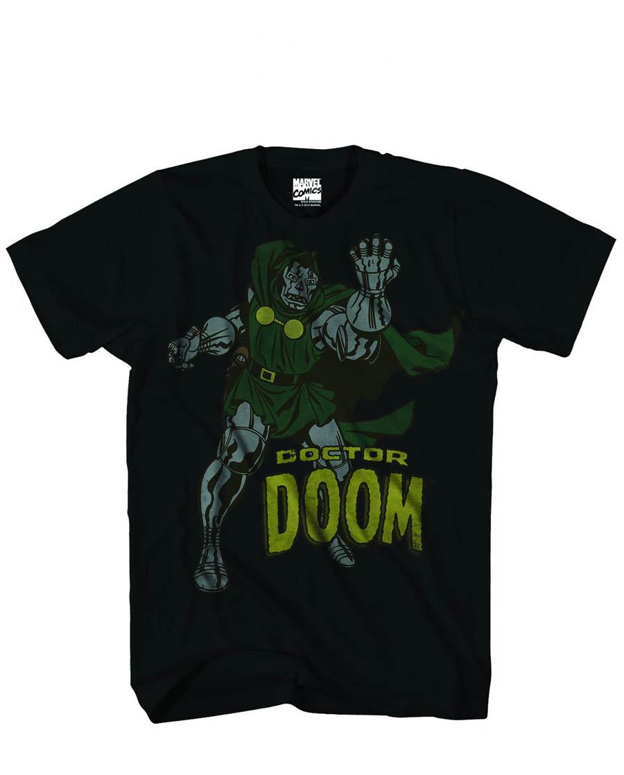 Doctor Doom Von Doom Previews Exclusive Black T-Shirt Large