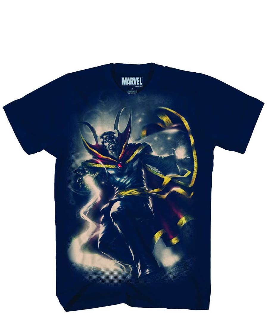 Doctor Strange Doc Mythos Previews Exclusive Navy T-Shirt X-Large (C: 1-1-0)