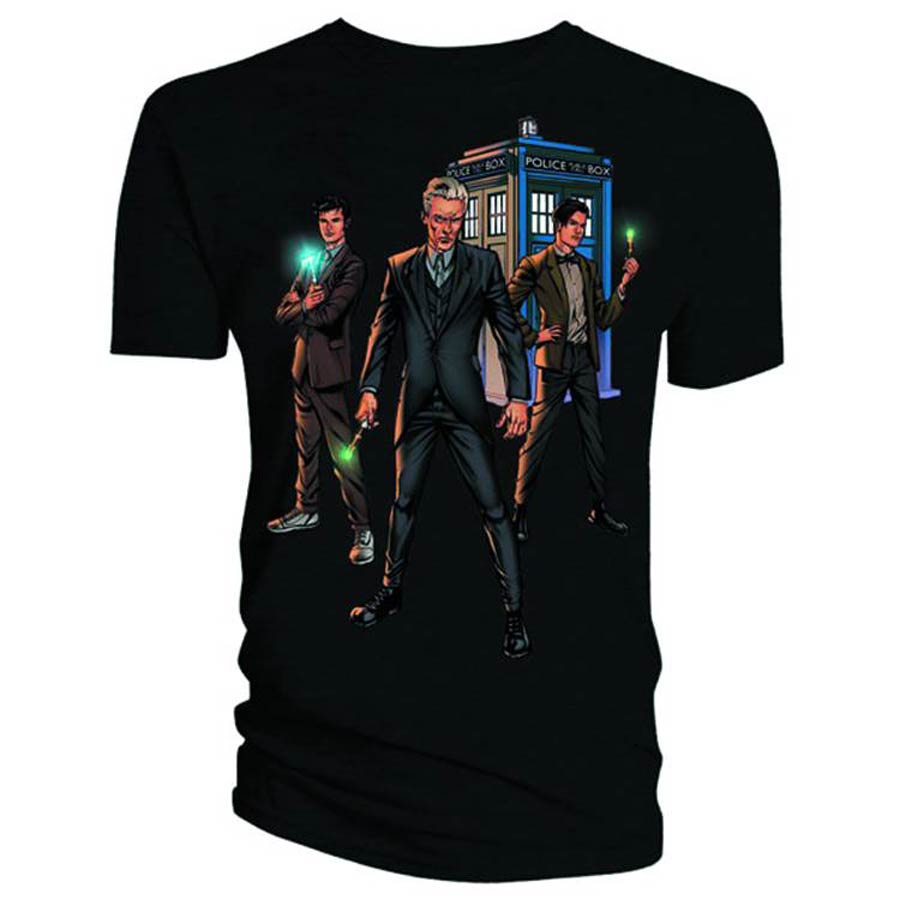 Doctor Who Three Doctors Doctor Who Day Previews Exclusive T-Shirt Large