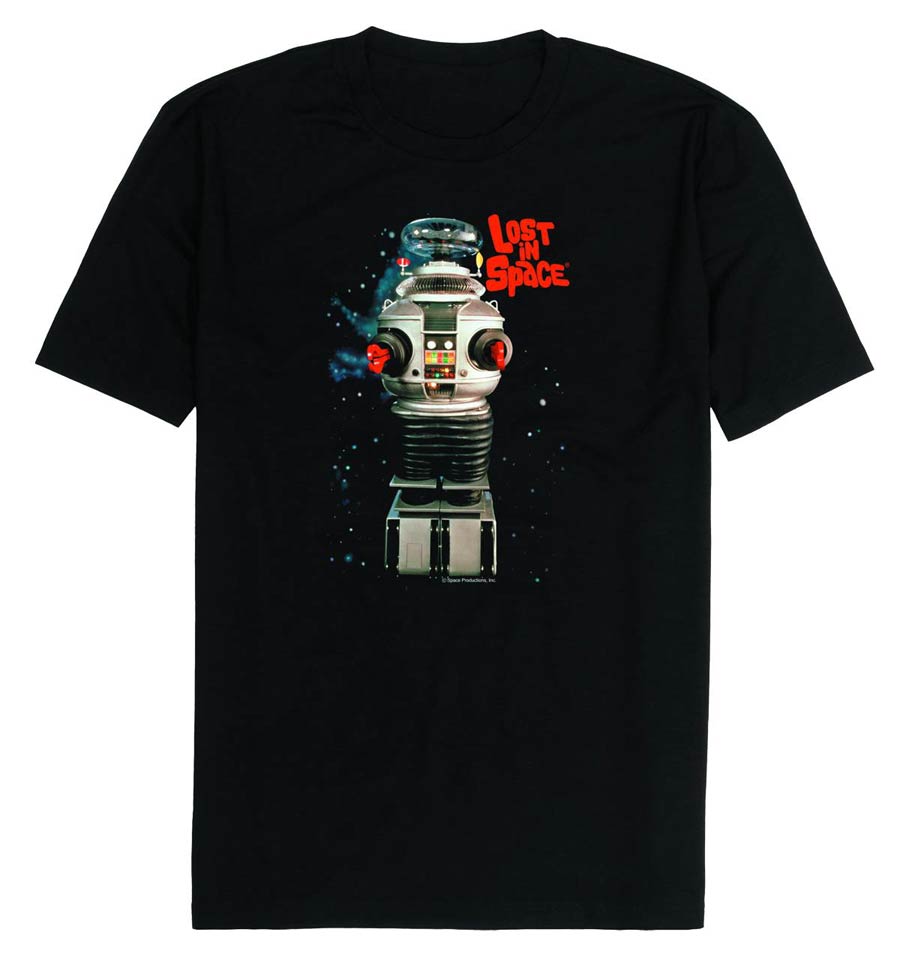 Lost In Space Robot Black T-Shirt Large