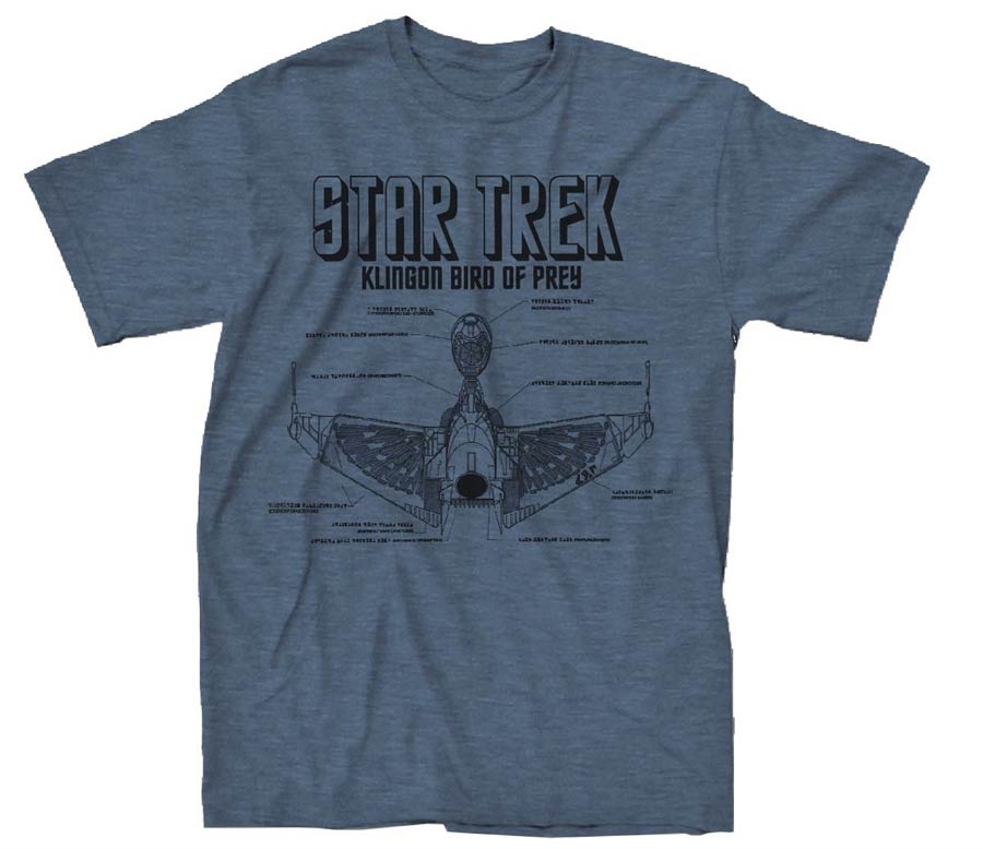 Star Trek Bird Of Prey Storm Heather T-Shirt Large