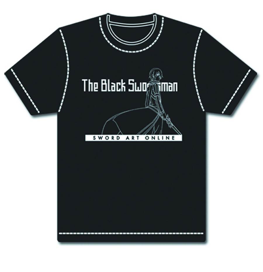 Sword Art Online Black Swordsman Black T-Shirt Large