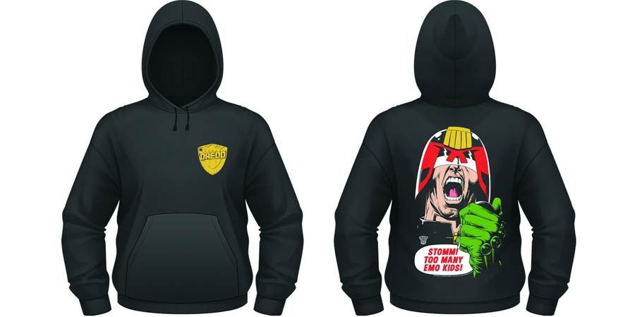 Judge Dredd Emo Kids Double Print Hoodie Large