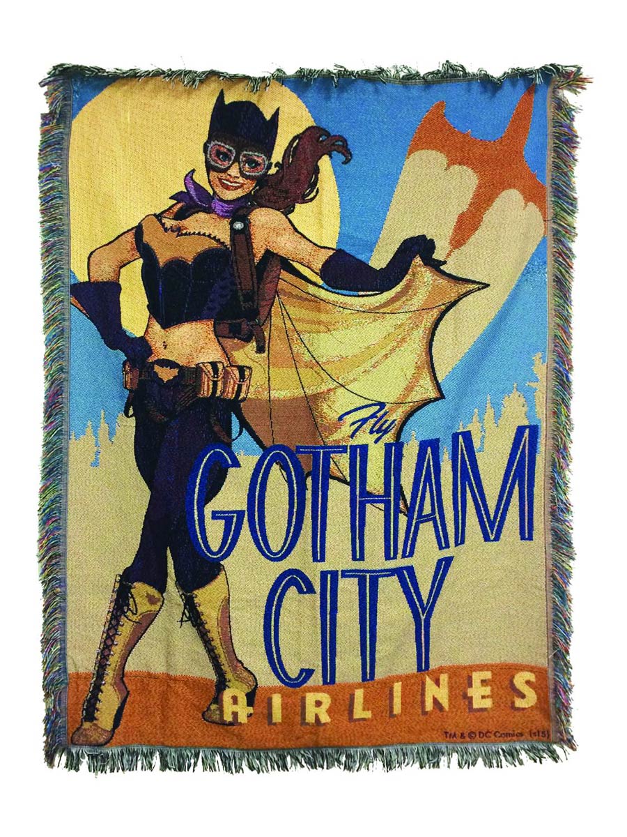 DC Bombshells Previews Exclusive Tapestry Blanket - Batgirl