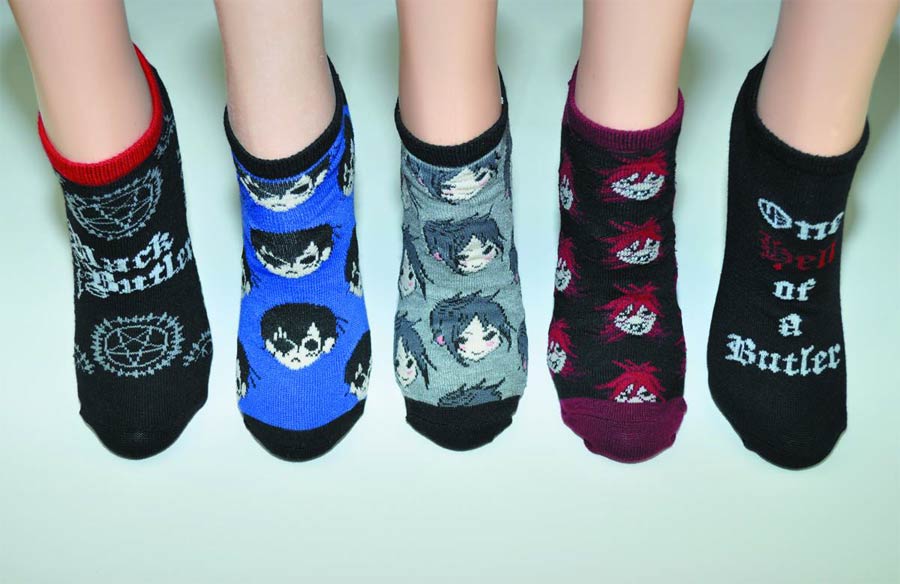 Black Butler Ladies Low Cut Socks 5-Pack