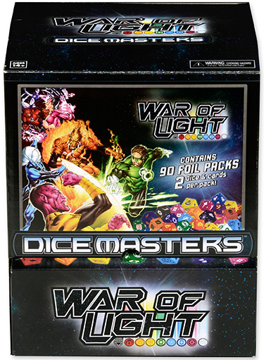 DC Dice Masters War Of Light Gravity Feed Display Of 90 Booster Packs
