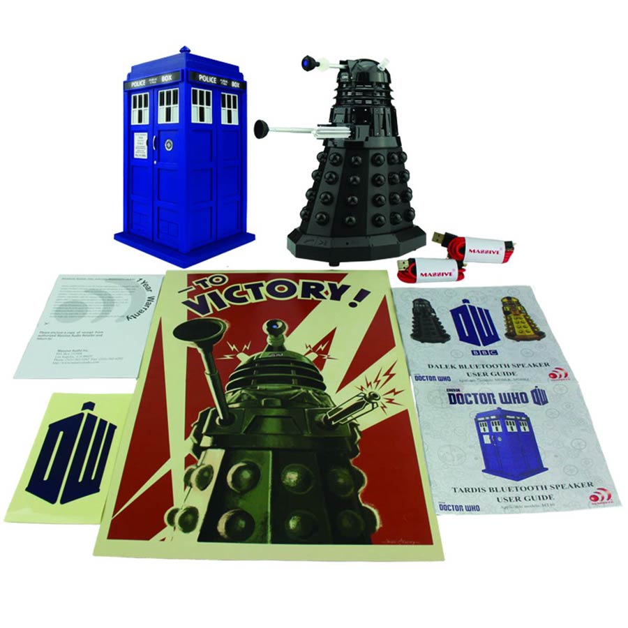 Doctor Who Bluetooth Speaker Gift Set - TARDIS & Dalek Sec