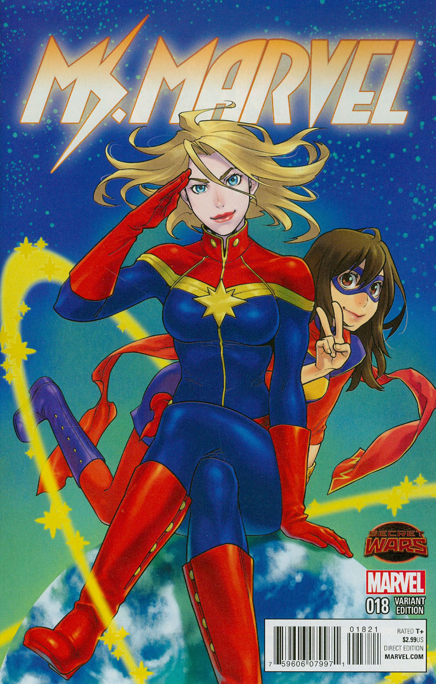 Ms Marvel Vol 3 #18 Cover B Variant Manga Cover (Secret Wars Last Days Tie-In)