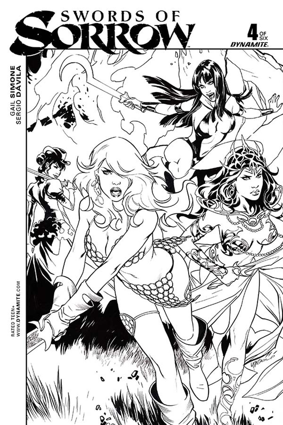 Swords Of Sorrow #4 Cover E Incentive Emanuela Lupacchino Black & White Cover