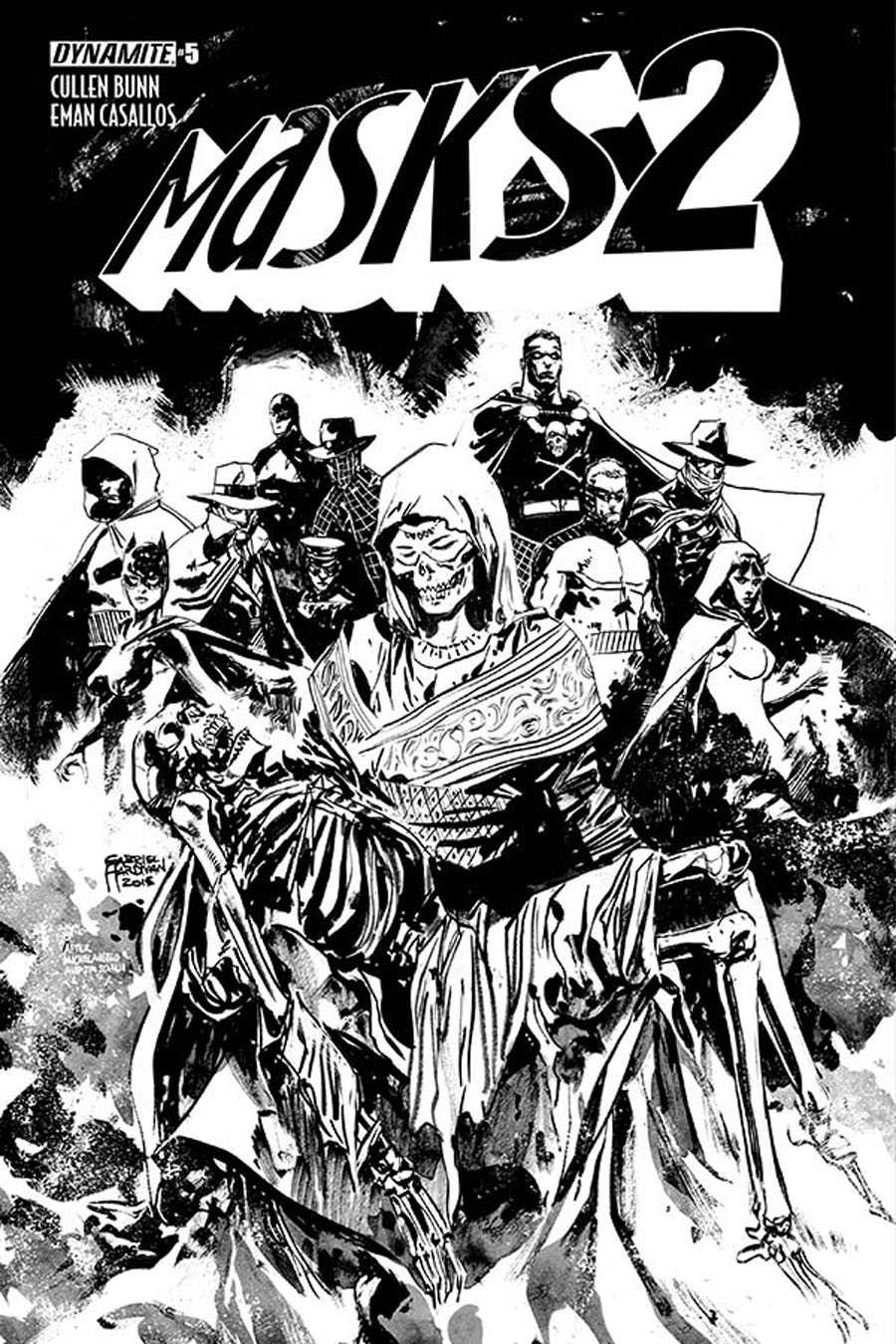 Masks 2 #5 Cover G Incentive Gabriel Hardman Black & White Cover