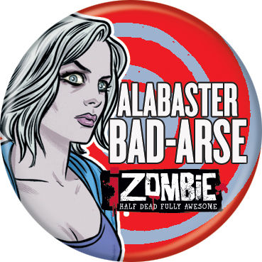 iZombie 2.5x3.5-inch Button - Alabaster Bad Arse Cartoon (84585)