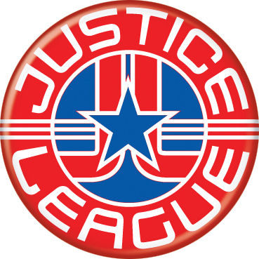 DC Comics 1.25-inch Button - Justice League Red White Blue Logo Button (84502)