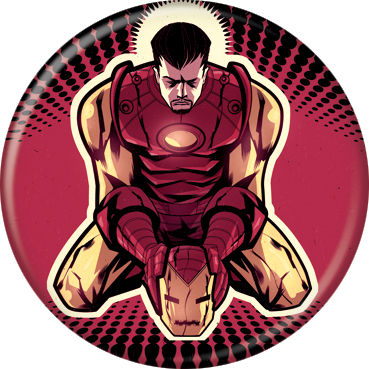 Marvel Comics 1.25-inch Button - Iron Man Crouching (84636)